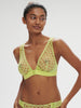 Rose Full Cup Triangle Bra - Lime