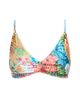 Calypsa Soft Cup Bar Bikini Top - Flowers Print