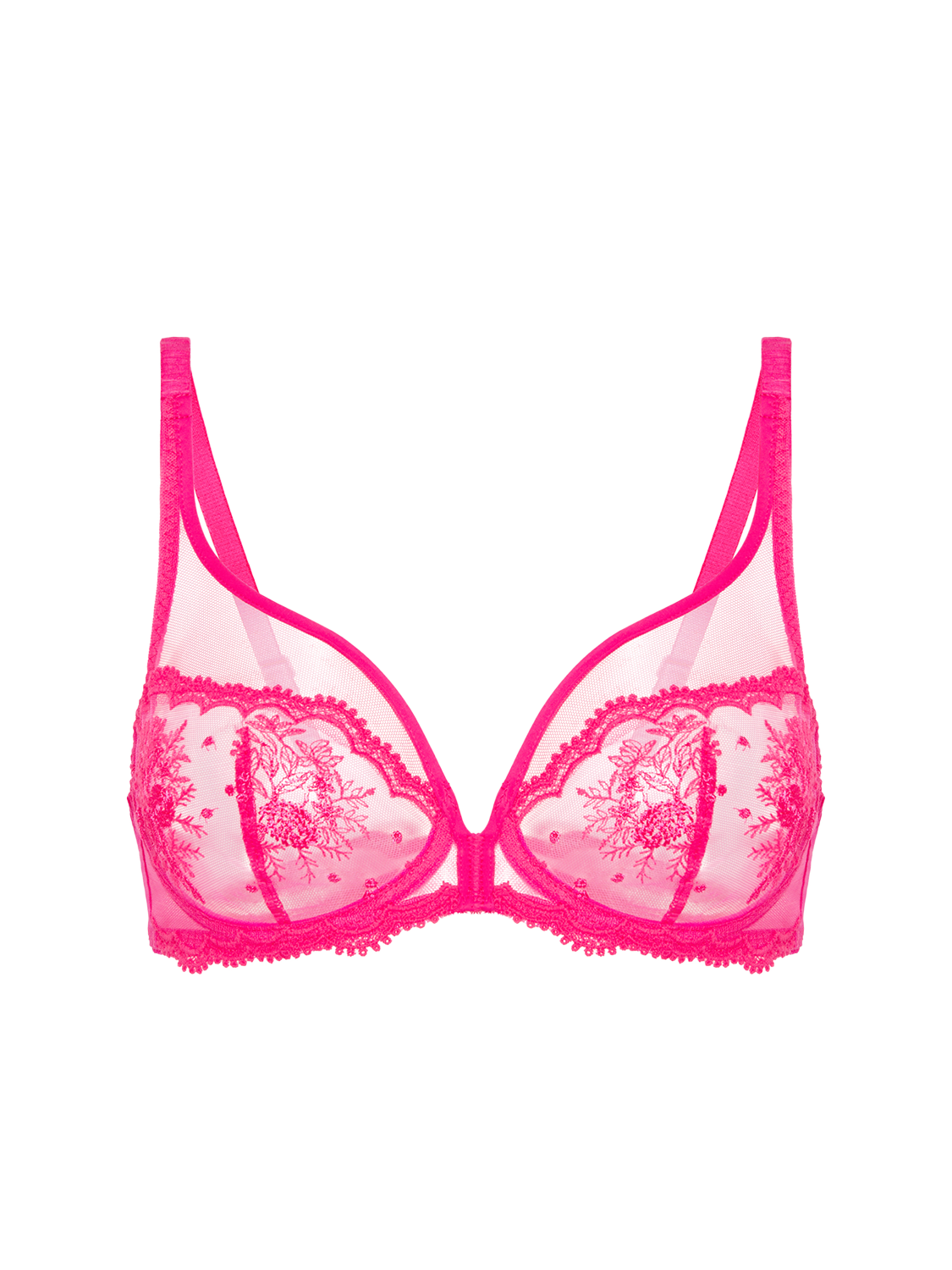 Wish Fabulous Pink Full Cup Plunge Bra