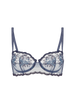 Intrigue Half Cup Bra - Cinder Blue