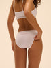 Eugenie Bikini Brief - White Embroidery