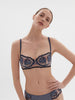 Intrigue Half Cup Bra - Cinder Blue