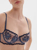 Intrigue Half Cup Bra - Cinder Blue