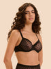Plume Moulded Underwire Bra - Black