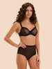 Plume Moulded Underwire Bra - Black