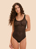 Plume Shaper Bodysuit - Black
