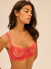 Allure Half Cup Bra - Coralia Red