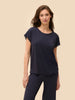 Aurore Short Sleeve Night Top - Full Moon