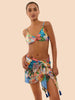 Calypsa Cotton Dobby Trim Sarong - Flowers Print