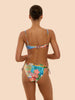 Calypsa Soft Cup Bar Bikini Top - Flowers Print