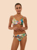 Calypsa Soft Cup Bar Bikini Top - Flowers Print