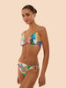Calypsa Soft Cup Bar Bikini Top - Flowers Print