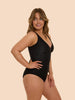 Charmer Underwired Bar One Piece Swimsuit - Black