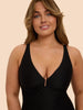 Charmer Underwired Bar One Piece Swimsuit - Black