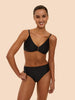 Charmer Mid Rise Bikini Brief - Black