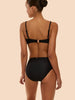 Charmer Soft Cup Bar Bikini Top - Black