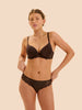 Caresse 3D Plunge Contour Bra - Brown Cocoa