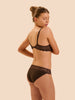 Caresse 3D Plunge Contour Bra - Brown Cocoa