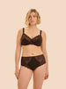 Caresse Full Cup Control Bra - Brown Cocoa