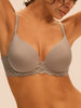 Caresse 3D Plunge Contour Bra - Grege