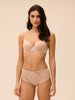 Caresse 3D Plunge Contour Bra - Peau Rose