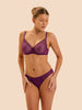 Comete Moulded Underwire Bra - Blackberry