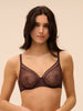 Comete Moulded Underwire Bra - Dark Brown