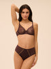 Comete Moulded Underwire Bra - Dark Brown
