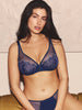 Delice Full Cup Plunge Bra - Blue Rainbow