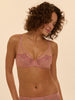 Delice Full Cup Plunge Bra - Smokey Pink