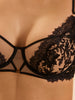 Fantasme Underwire Plunge Bra - Black Tattoo