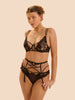 Fantasme Underwire Plunge Bra - Black Tattoo