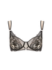 Fantasme Underwire Plunge Bra - Black Tattoo