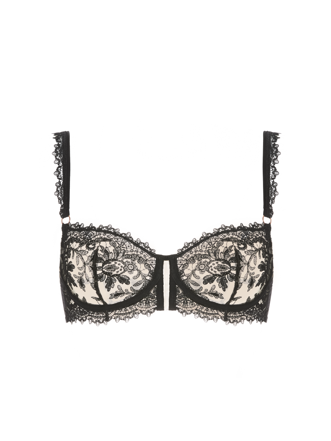 Fantasme Half Cup Bra - Black Tattoo