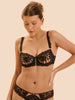 Fantasme Half Cup Bra - Black Tattoo