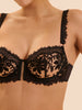 Fantasme Half Cup Bra - Black Tattoo