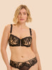Fantasme Half Cup Bra - Black Tattoo