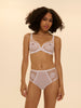 Intrigue Full Cup Plunge Bra - White