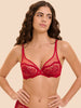 Intrigue Full Cup Plunge Bra - Opera Red