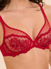 Intrigue Full Cup Plunge Bra - Opera Red