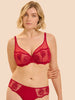 Intrigue Full Cup Plunge Bra - Opera Red