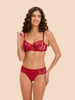 Intrigue Half Cup Bra - Opera Red