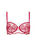 Intrigue Half Cup Bra - Opera Red