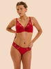 Intrigue Bikini Brief - Opera Red
