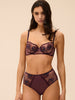 Intrigue Half Cup Bra - Purple Fig