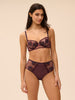 Intrigue Half Cup Bra - Purple Fig