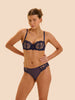 Passion Deep Half Cup Bra - Midnight