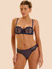 Passion Deep Half Cup Bra - Midnight