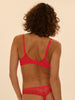 Radieuse Underwire Plunge Bra - Flamingo Red