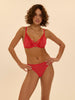 Radieuse Underwire Plunge Bra - Flamingo Red
